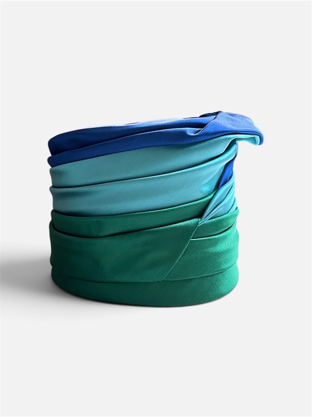 Elsa Schiaparelli 1950’s Hat. Ombré Silk Satin Toque + Original Hat Box. Paris.